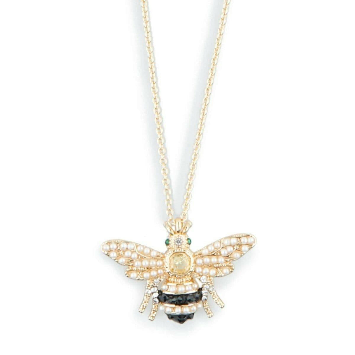 Bill Skinner Bejewelled Bee Pearl Pendant.