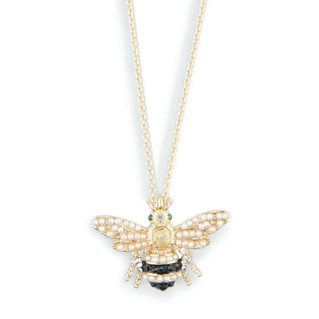 Bill Skinner Bejewelled Bee Pearl Pendant.