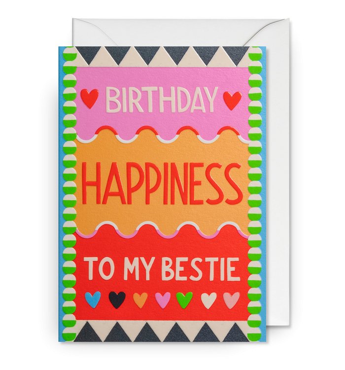 Birthday Happiness To My Bestie Card - Persora