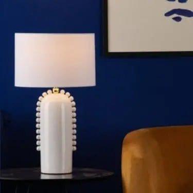 Bobble White Ceramic Table Lamp - Persora