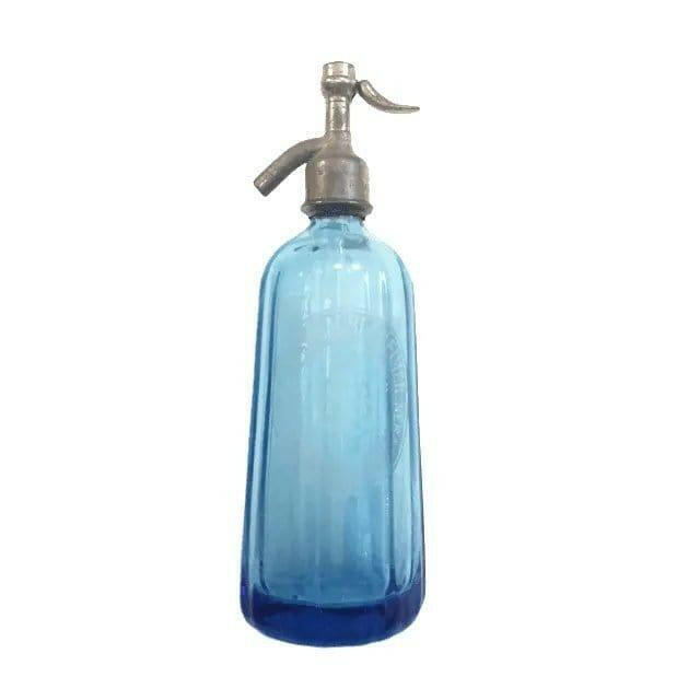 Brasseries Laubenheimer Vintage Blue Soda Bottle.