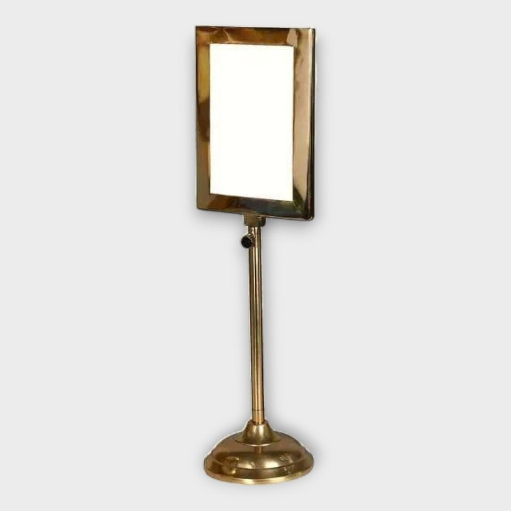 Bright Brass Photo Frame on Stand - Persora