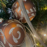 Bronze Glass and Gold Bauble.