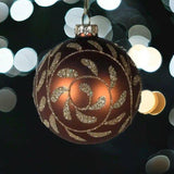 Bronze Glass and Gold Bauble.