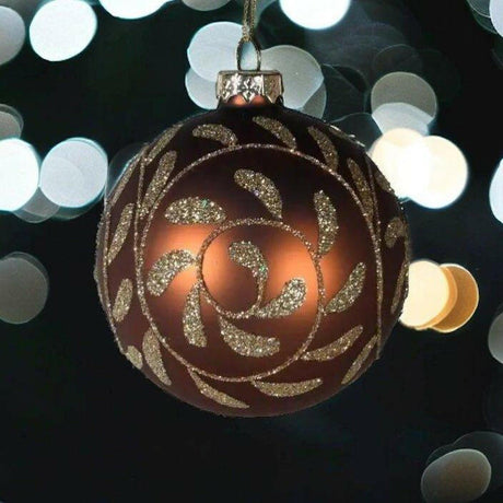 Bronze Glass and Gold Bauble.