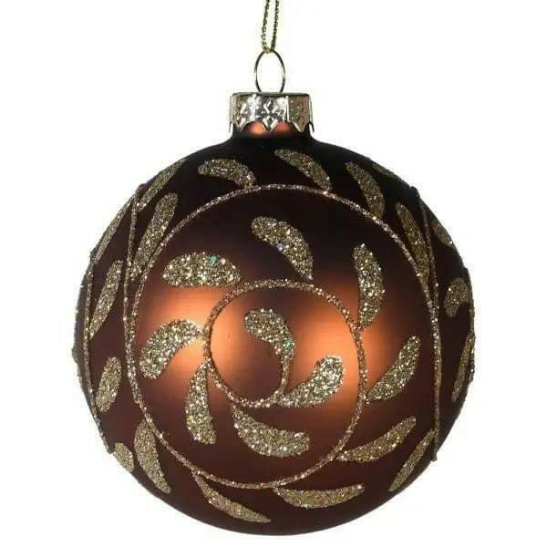 Bronze Glass and Gold Bauble.