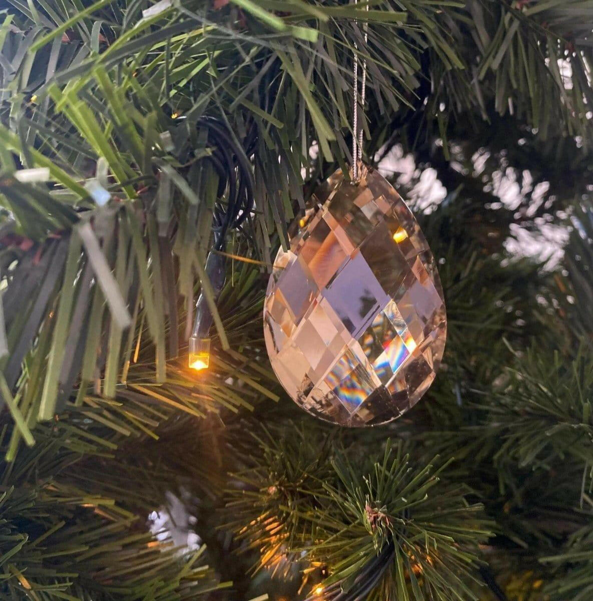 Burnished Amber Crystal Tree Decoration.