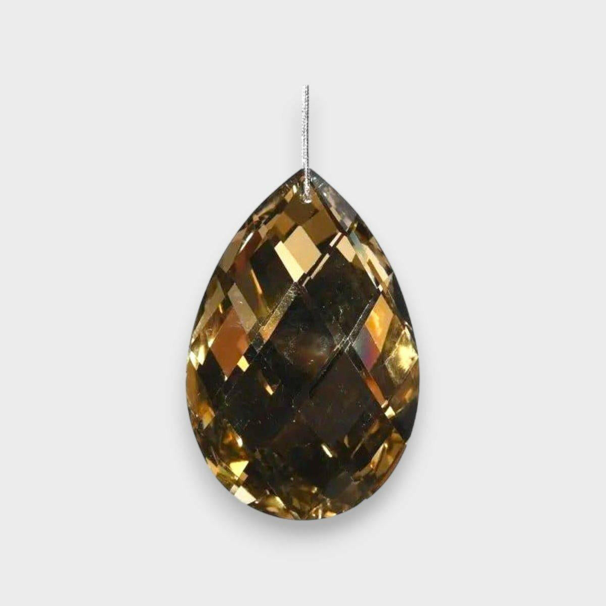 Burnished Amber Crystal Tree Decoration.