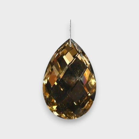 Burnished Amber Crystal Tree Decoration.