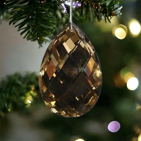 Burnished Amber Crystal Tree Decoration.