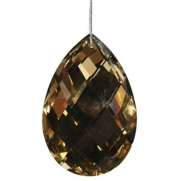 Burnished Amber Crystal Tree Decoration.