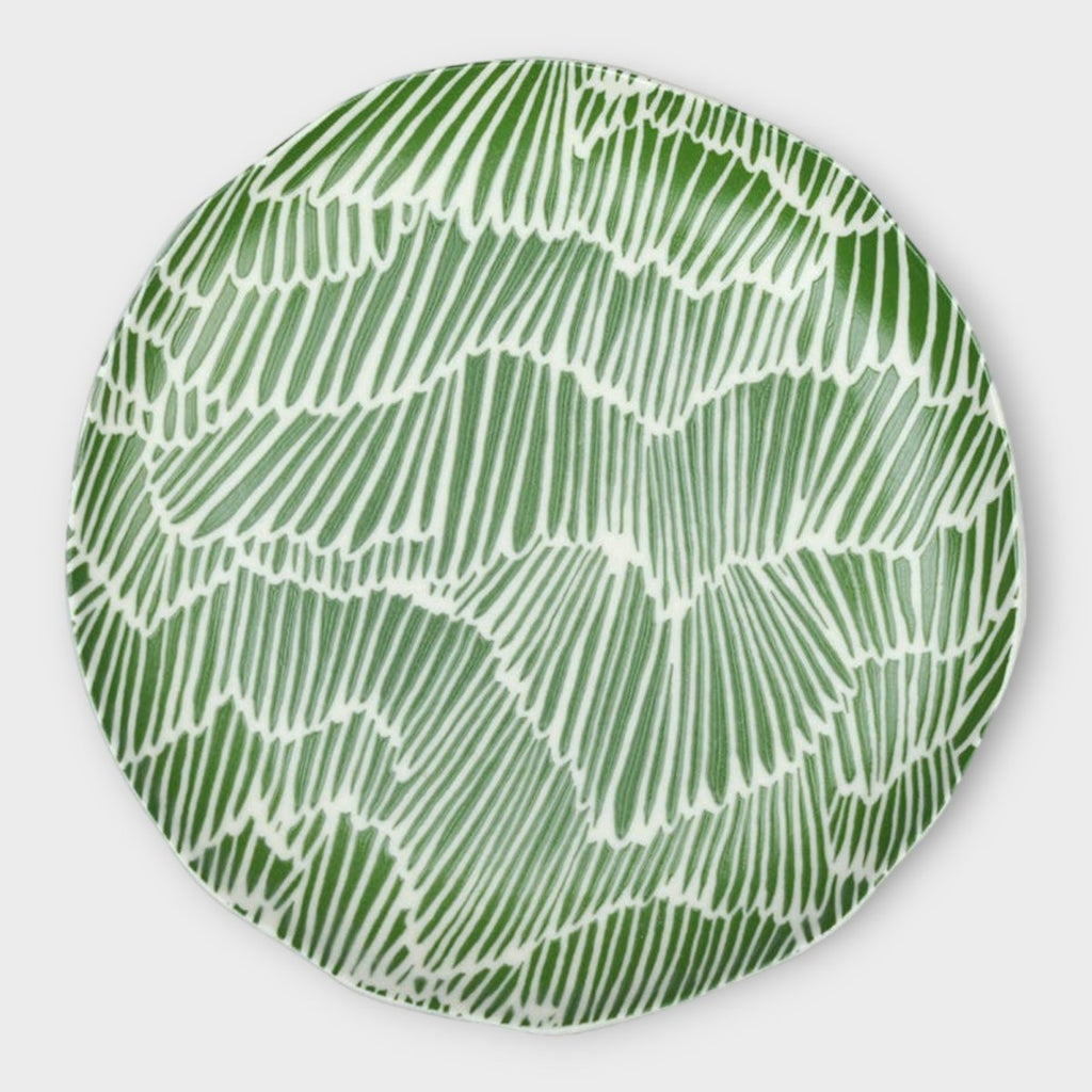 Ceramic Green Pattern Plate - Persora