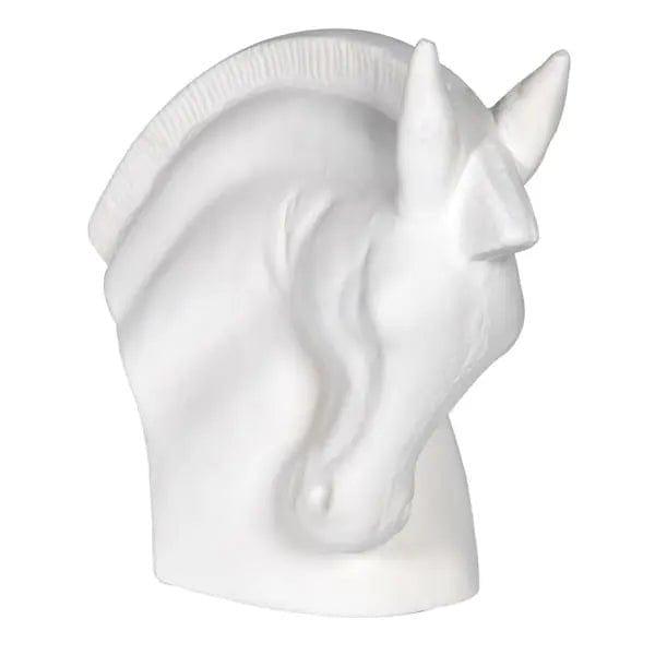 Contemporary White Horse Head Sculpture - Persora