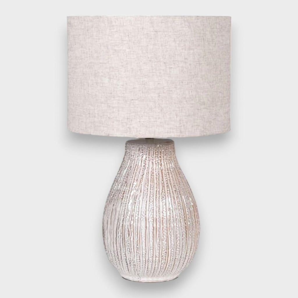 Cream Table Lamp and Shade - Persora