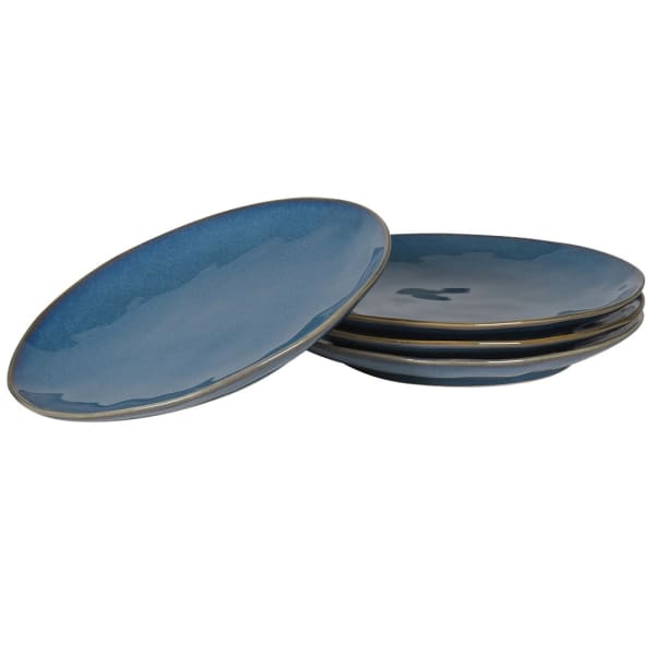 Dark Blue Glazed Stoneware Dinner Plate - Persora