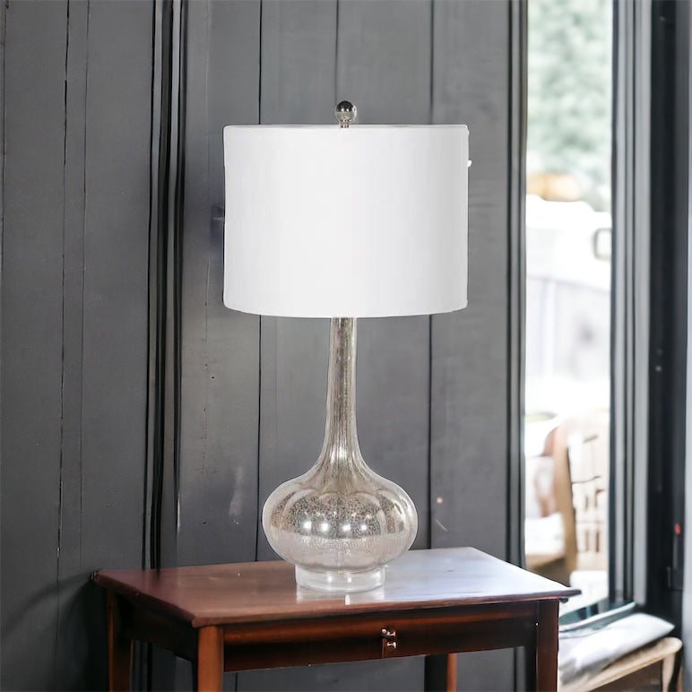Eloise Mottled Glass Table Lamp with Shade - Persora