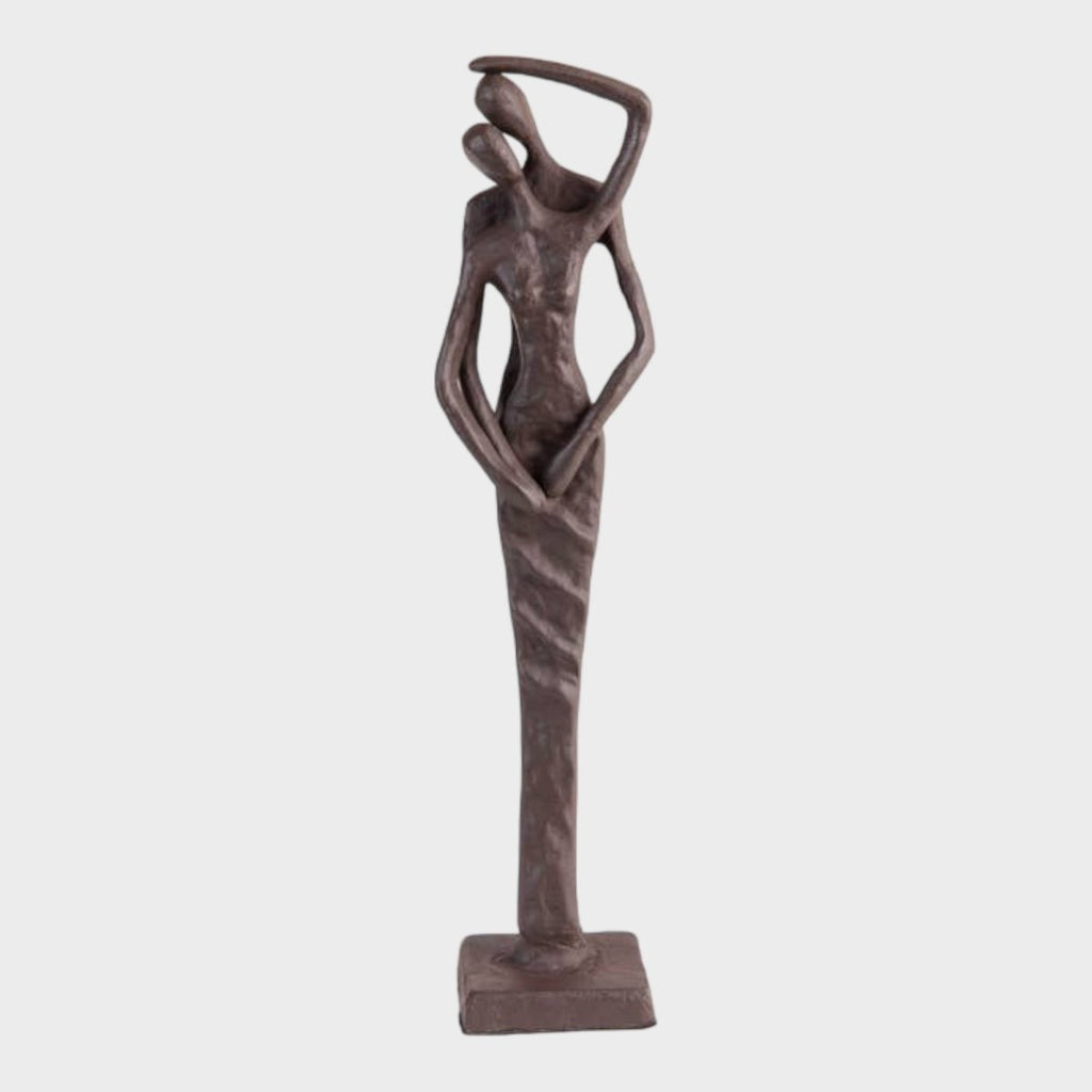 Embracing Couple Cast Iron Sculpture - Persora