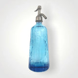 Entrepots de Brevannes Vintage Blue Glass Soda Bottle.