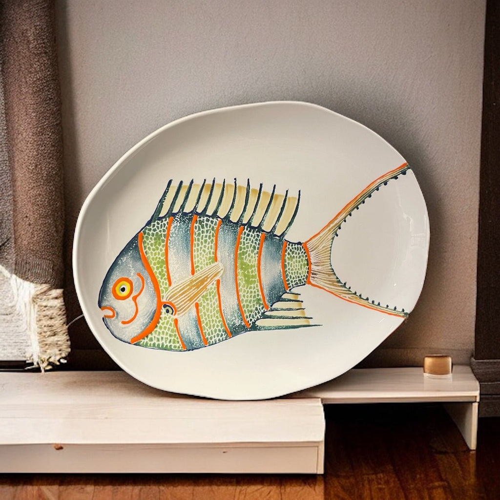 Fantastical Fish Medium Oval Platter | Ceramic - Persora