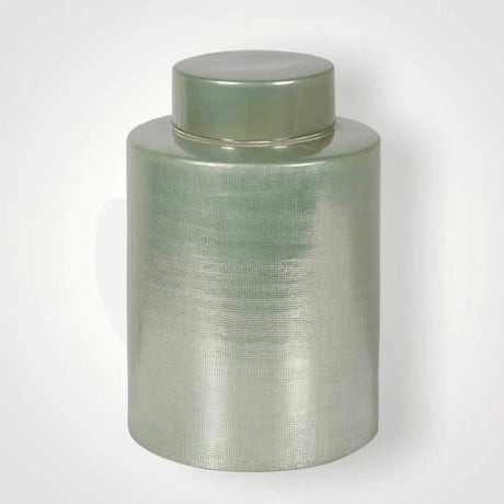 Large Ceramic Green Ginger Jar.