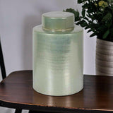 Large Ceramic Green Ginger Jar.