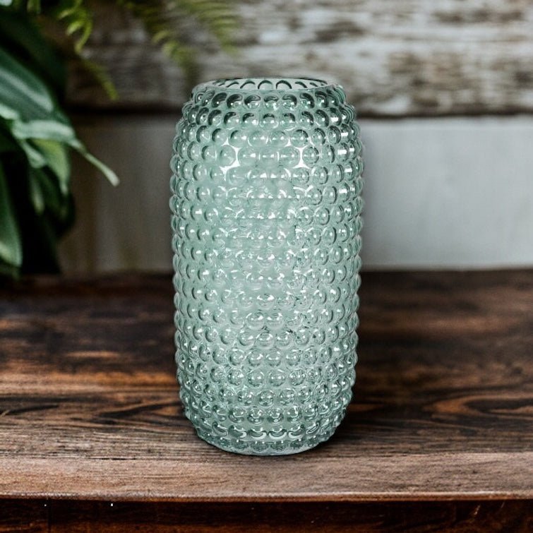 Green Glass Bobbled Vase - Persora