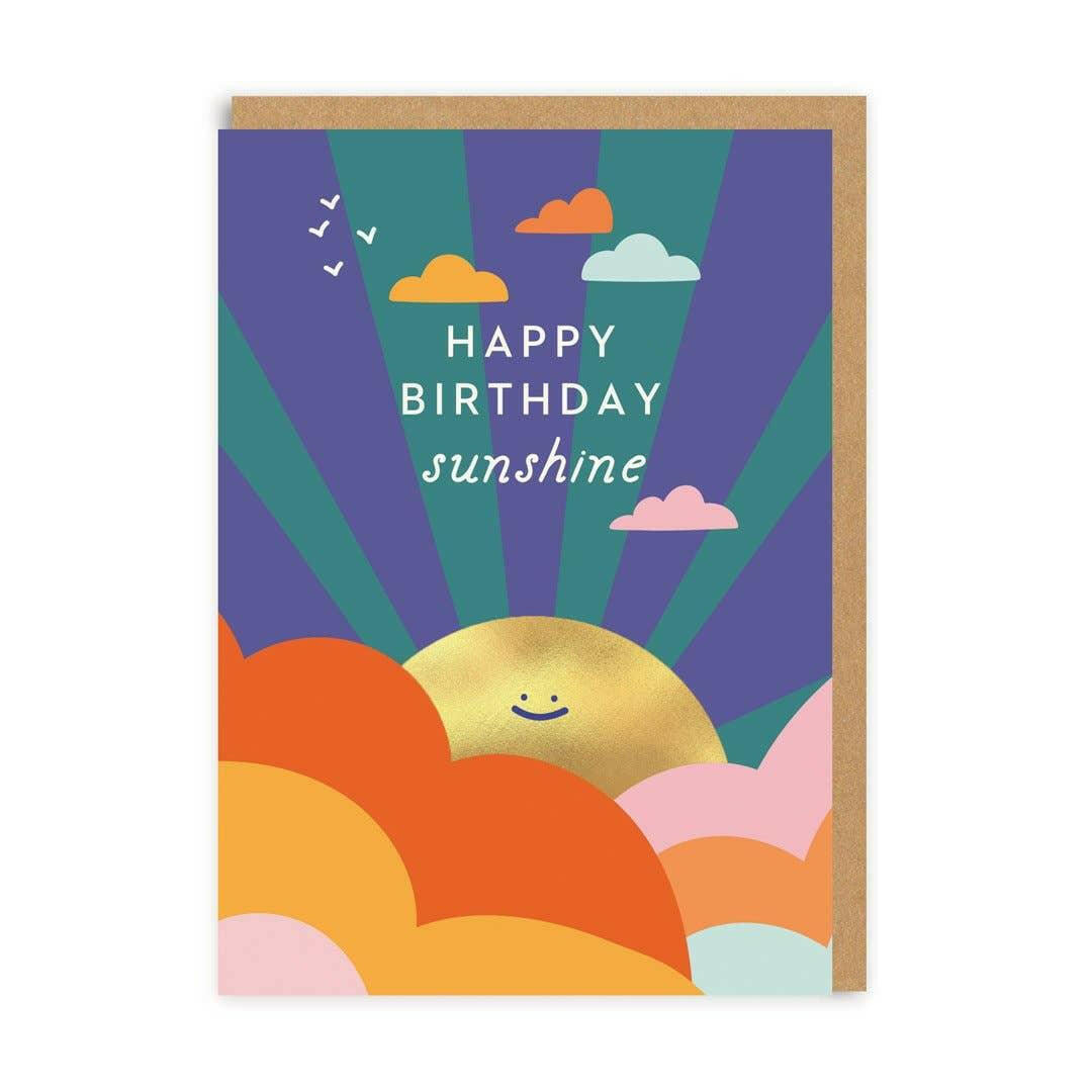 Happy Birthday Sunshine Greeting Card.