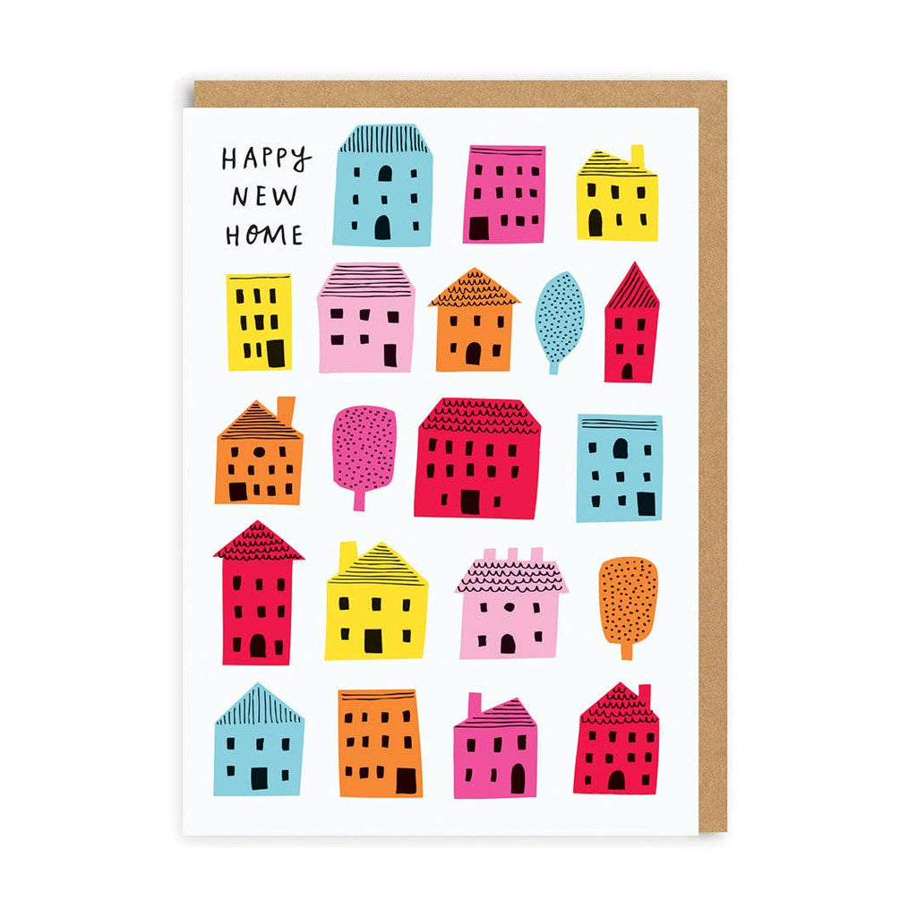 Happy New Home Patterned Greeting Card - Persora