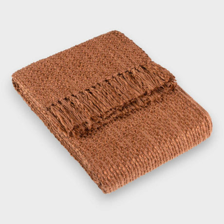 Hoem Morni Woven Fringed Throw Hazel.