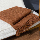 Hoem Morni Woven Fringed Throw Hazel.