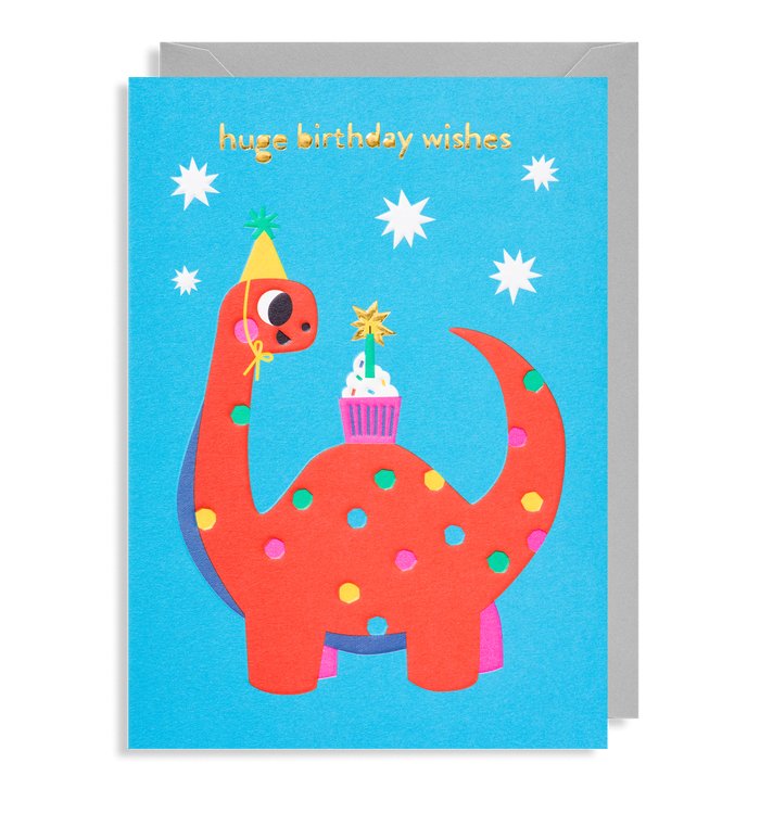 Huge Birthday Wishes Dinosaur Card - Persora