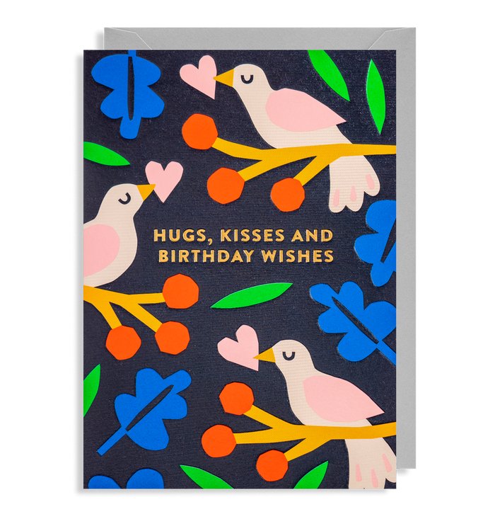 Hugs Kisses and Birthday Wishes Card - Persora