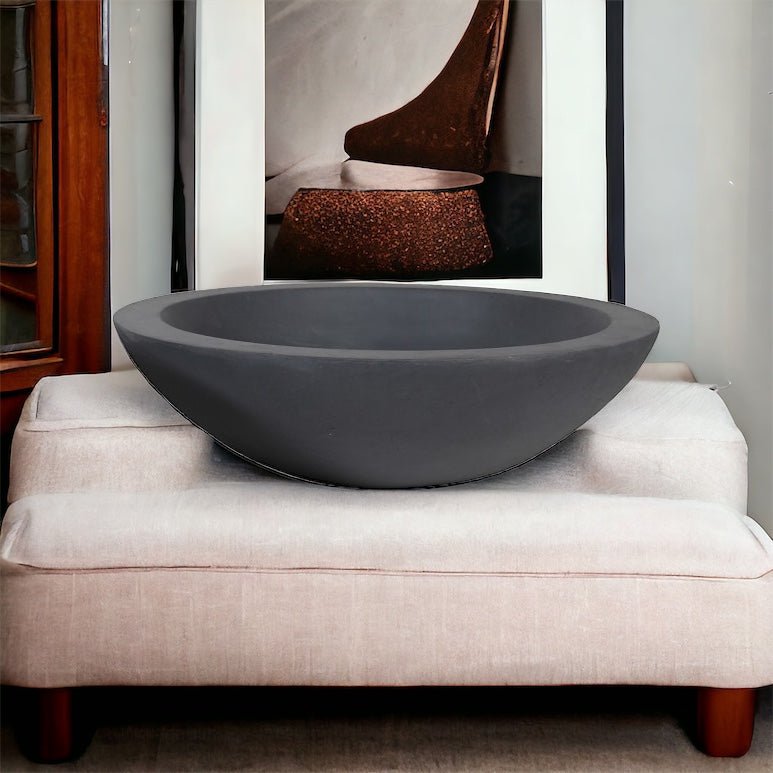 Large Dark Grey Ceramic Bowl - Persora