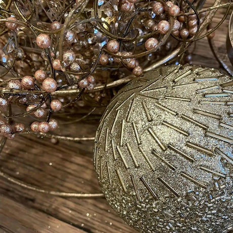 Large Gold Beaded Bauble.