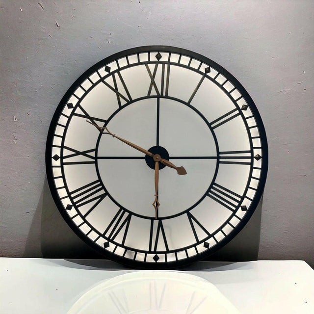 Large Light Up Roman Numeral Wall Clock.