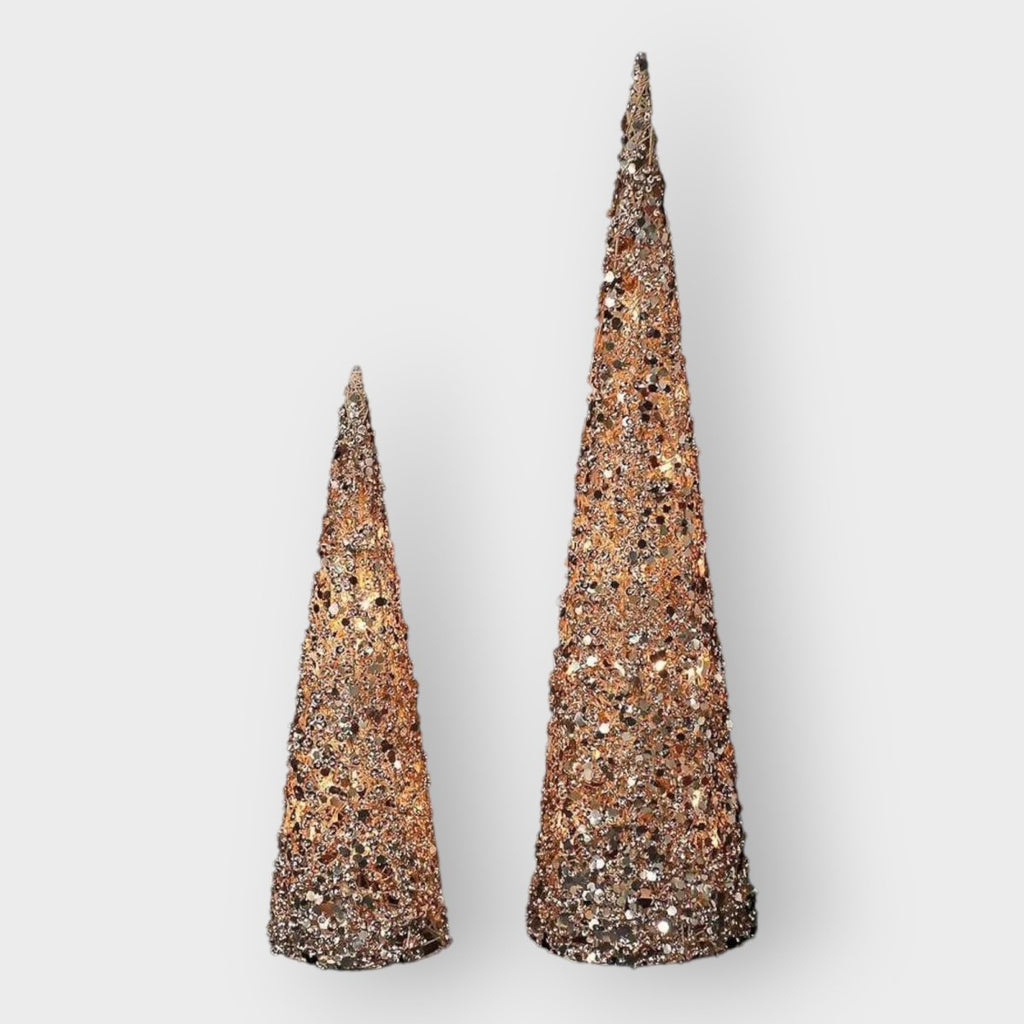 Large Light Up Sequin Cone Tree - Persora