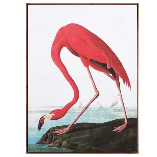 Large Pink Flamingo Canvas Picture - Persora