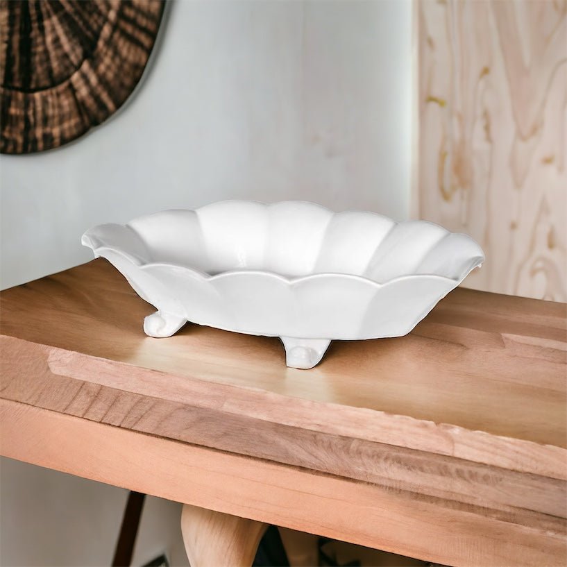 Large White Fluted Bowl - Persora