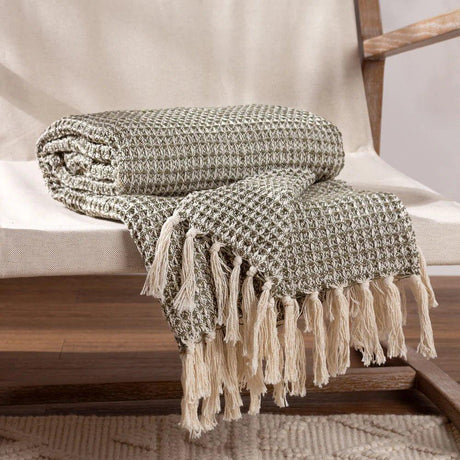 Lorne Throw in Lichen Green - Persora