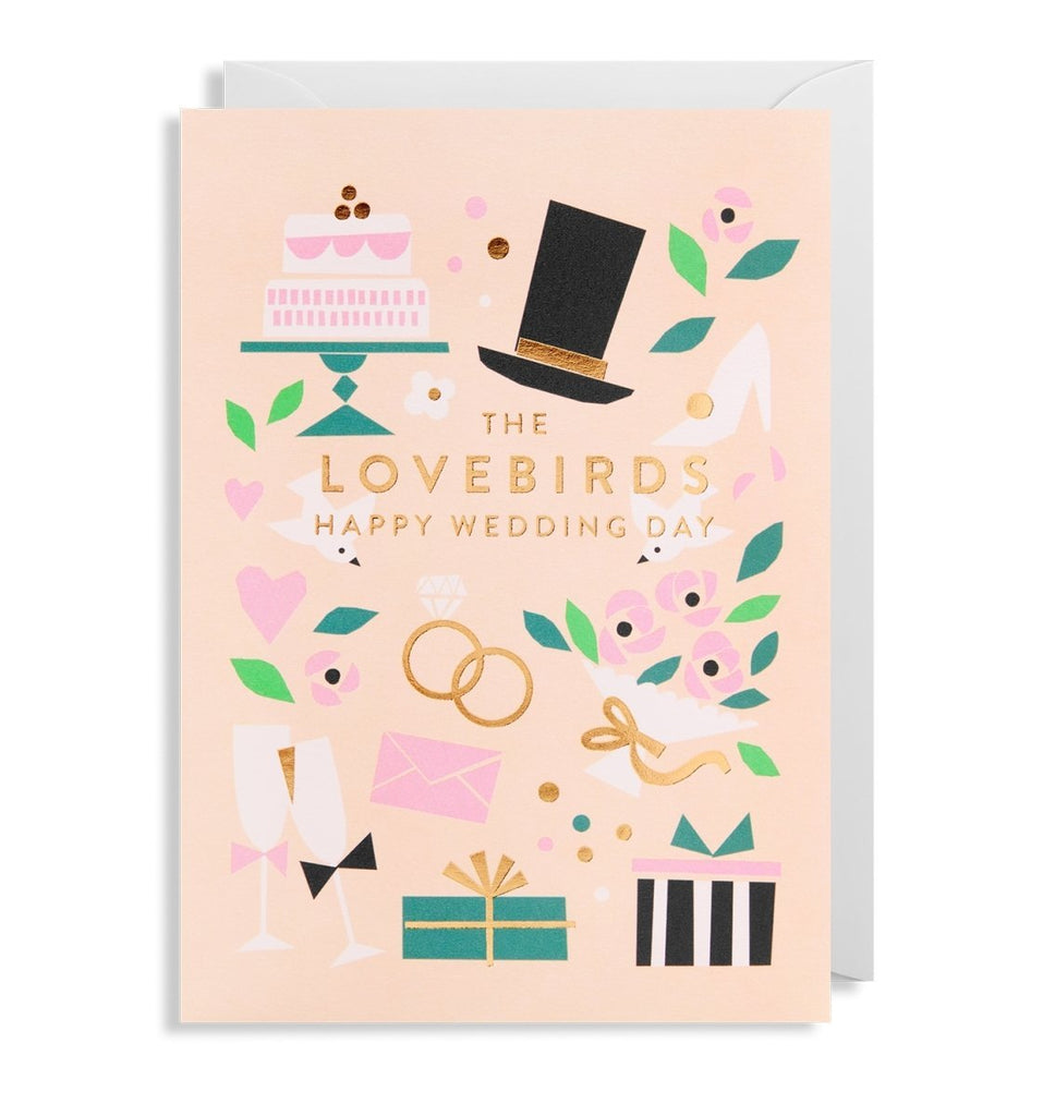 Lovebirds Wedding Day Greeting Card - Persora