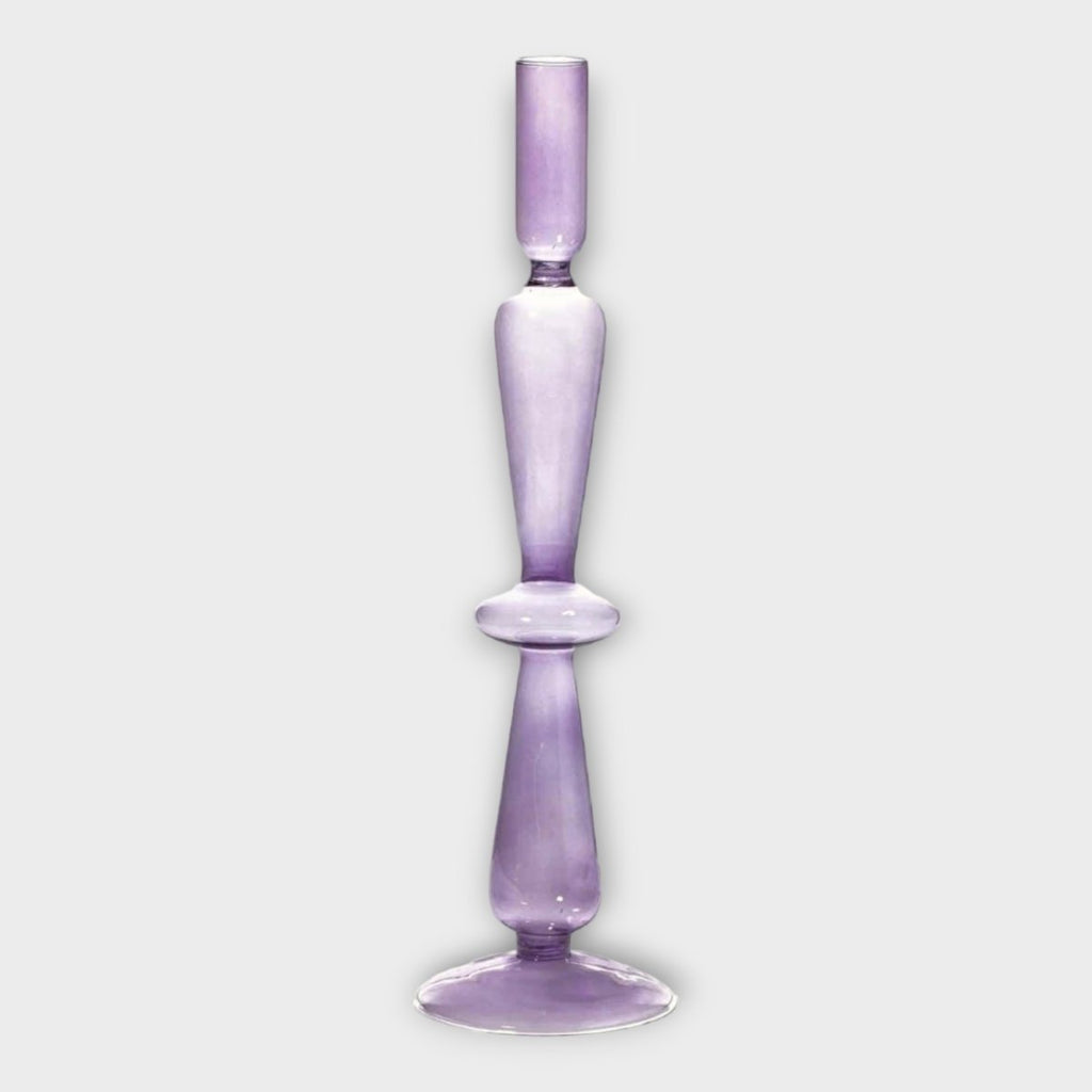 MÆGEN Taper Holder - Coloured Glass - Lilac - Persora