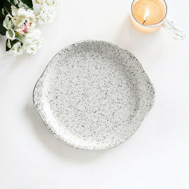 Maxwell & Williams Caviar Speckle 20cm Plate With Handle - Persora