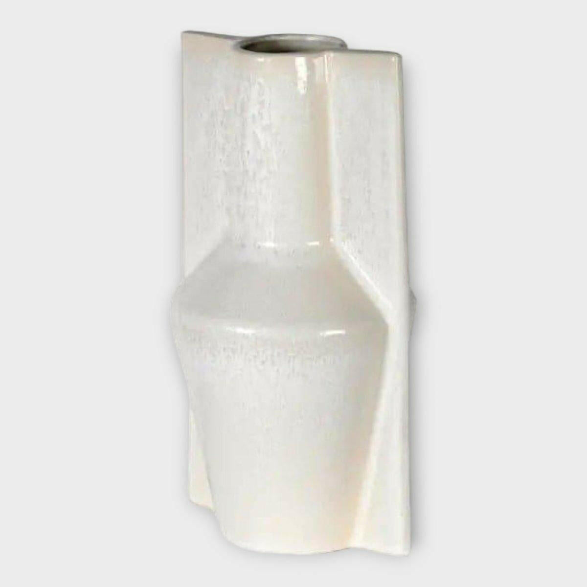 Mid Century Design White Vase.
