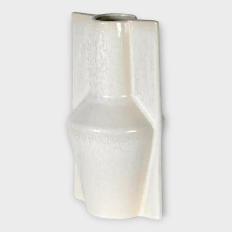 Mid Century Design White Vase.