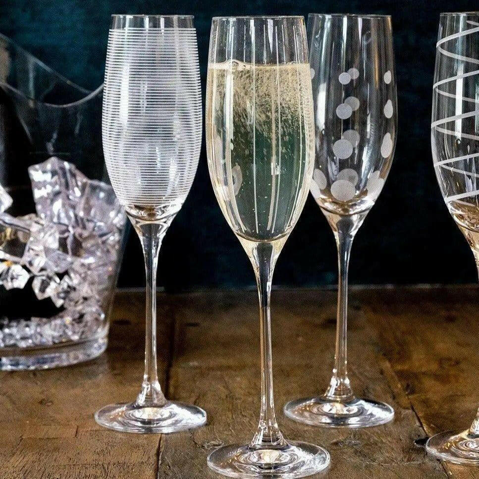 Mikasa Cheers Champagne Flute Glasses.