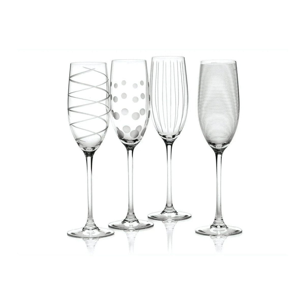 Mikasa Cheers Set of 4 Champagne Flute Glasses - Persora
