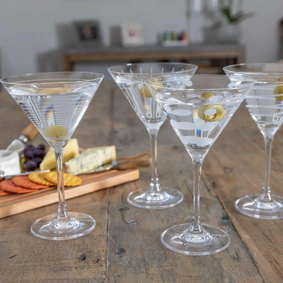 Mikasa Cheers Martini Glasses.