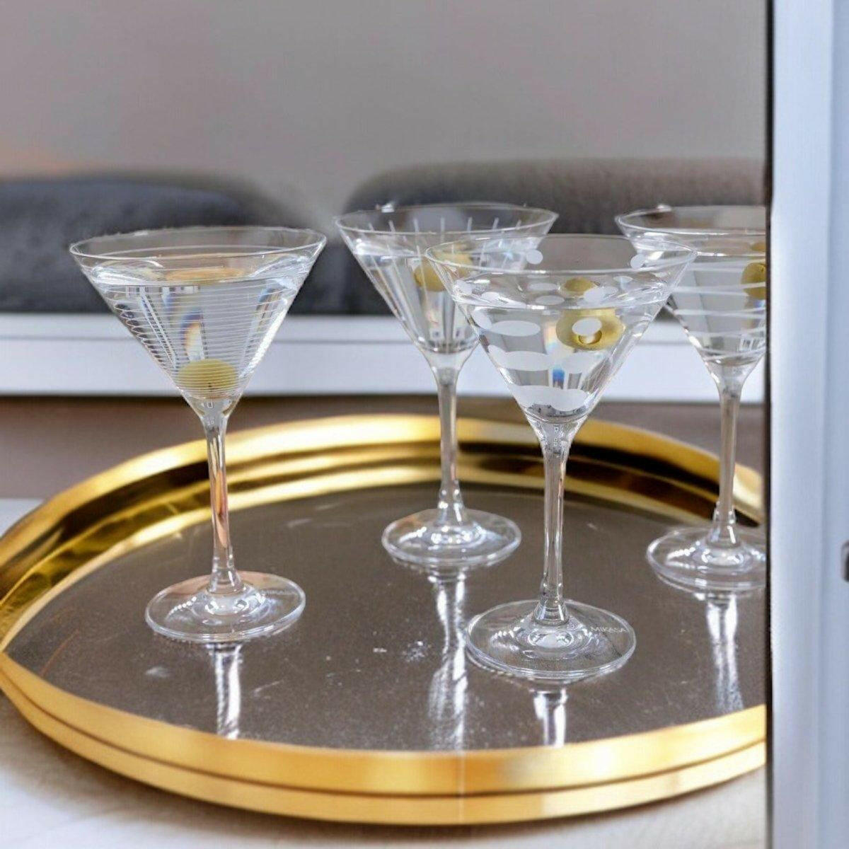 Mikasa Cheers Martini Glasses.
