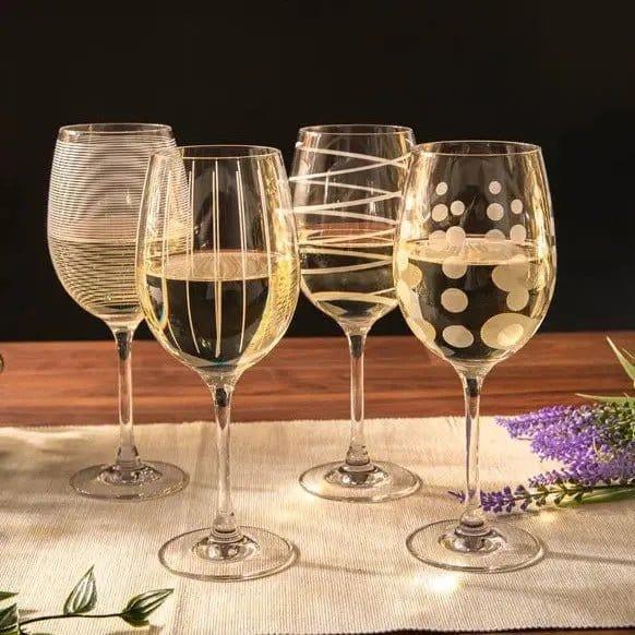 Mikasa Cheers White Wine Glasses.