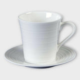 Mikasa Ciara Rippled Espresso Cup and Saucer.
